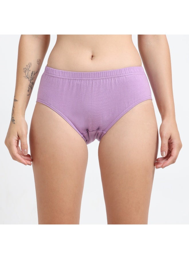 DUJE Women’s Plain Panties (3-Pack Combo 2 – Pink, Peach & Purple) | 95% Cotton 5% Spandex | Soft, Stretchable, Breathable, Sweat-Absorbing, Anti-Bacterial & Odour-Free Comfort Innerwear - Image 5