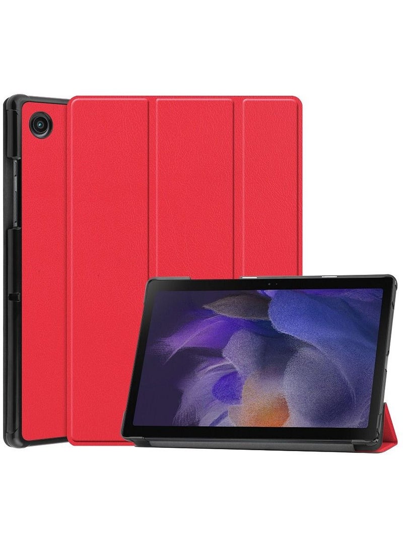 Smart Case for Samsung Galaxy Tab A8 10.5" (2022), Ultra-Slim Trifold Stand Hard Back Cover with Auto Sleep/Wake - Red - Image 1