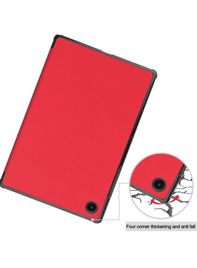 Smart Case for Samsung Galaxy Tab A8 10.5" (2022), Ultra-Slim Trifold Stand Hard Back Cover with Auto Sleep/Wake - Red - Image 5
