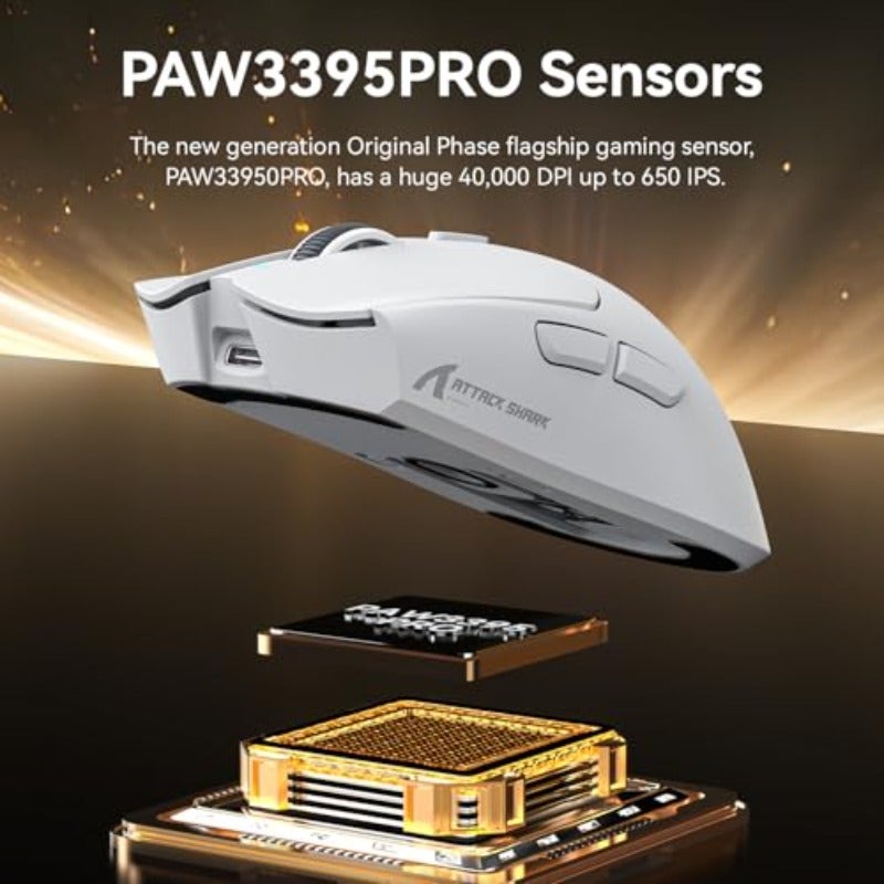 ATTACK SHARK X1 Gaming Mouse with Touchpad RGB Charging Dock PixArt PAW3395PRO Gaming Sensor BT 2.4G Wireless Wired Mouse 40000 DPI 53g Superlight Gamer Mice for Win11 Xbox PS Mac Red - Image 5