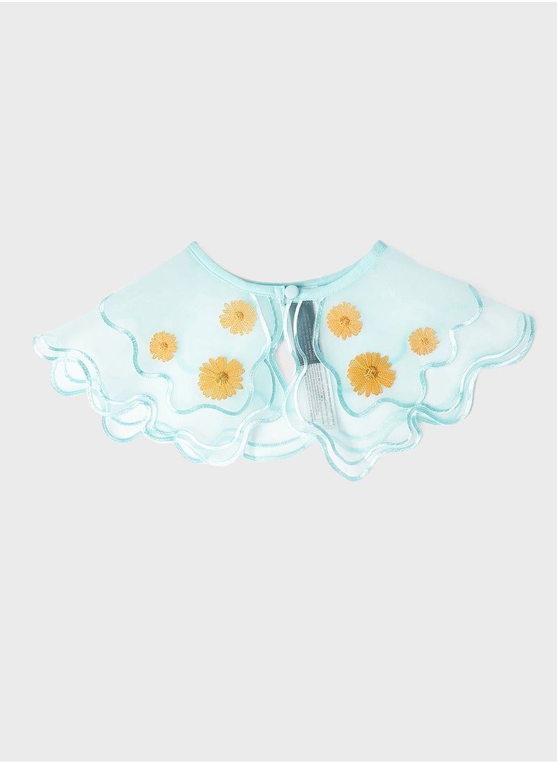MANGO Floral Applique Organza Collar Light  - Image 1