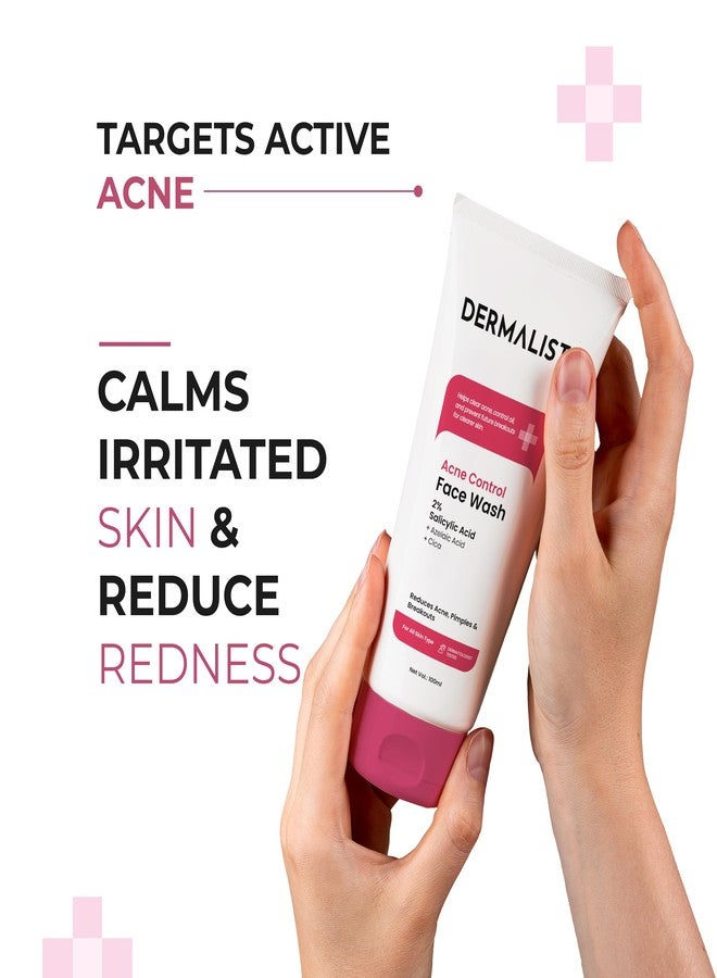 Dermalist Acne Control Face Wash 2% Salicylic Acid for Oily & Acne-Prone Skin | Controls Oil, Prevents Acne & Fades Acne Marks | With Niacinamide | Soap-Free, Sulphate-Free Cleanser | Men & Women (Pack of 1) - Image 2