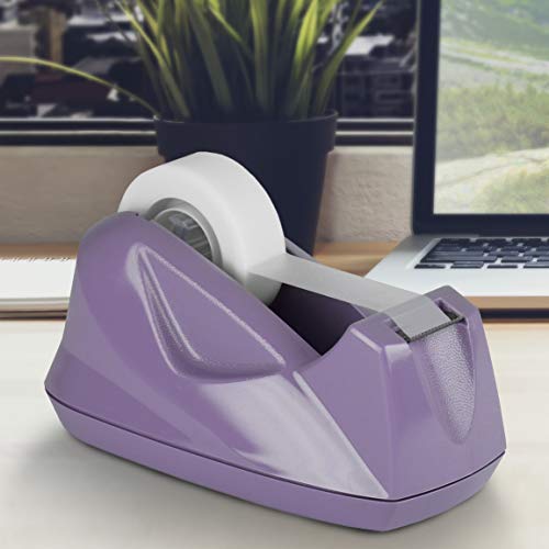 Acrimet Premium Desktop Tape Dispenser, Plastic, Non-Skid Base (Heavy Duty) (Purple Color) - Image 3