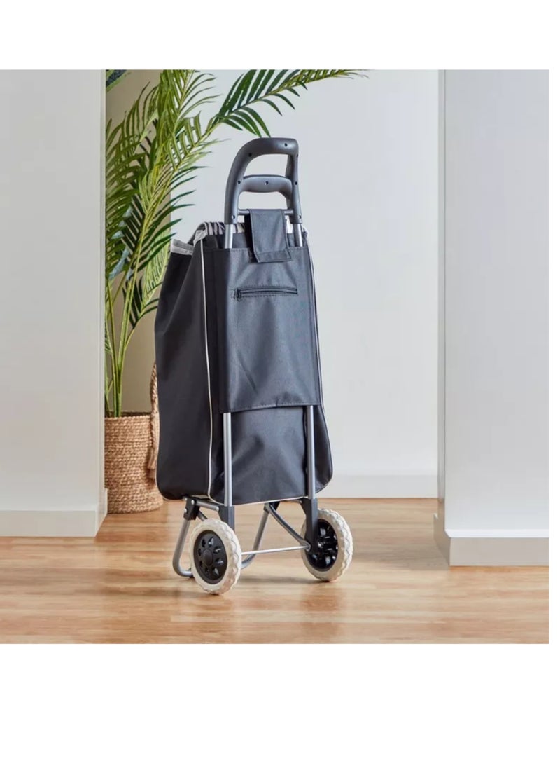 Feelings FEELINGS Folding Essential Shopping Trolley- WHEELS BLACK LEOPARD  - Image 3