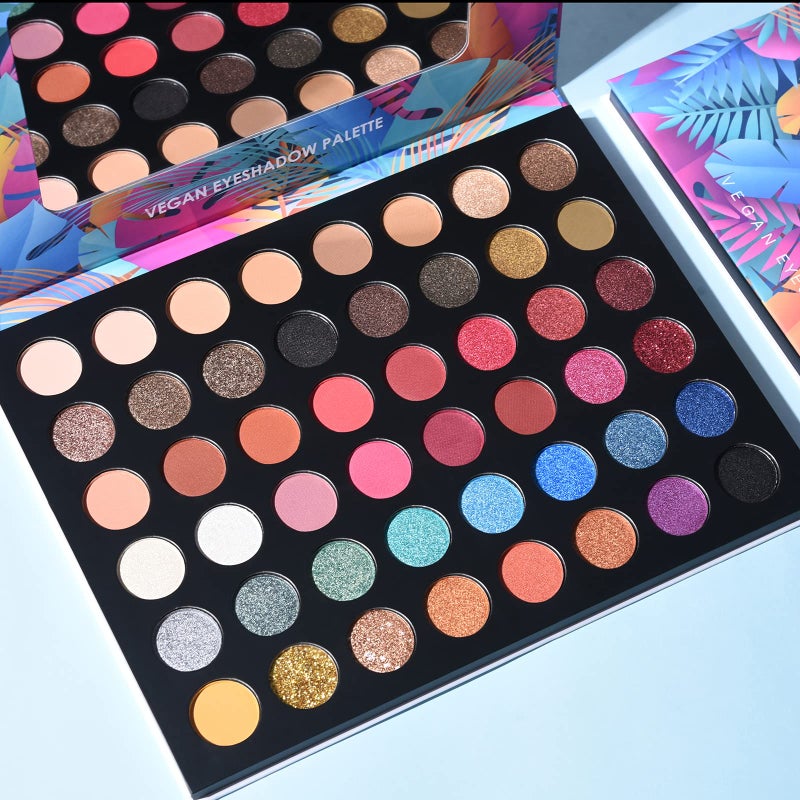 ONLYBETTER Eyeshadow Palette Glitter 48 Colors Bright Colorful Shimmer Eye Shadow Makeup Palette High Pigmented Metallic Color Eye Shadow Powder Easy To Blend Rainbow Sparkle Glitter Eyeshadow Pallet - Image 2