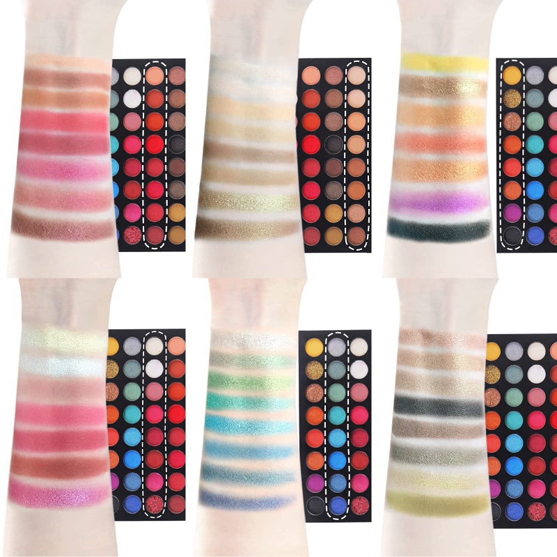 ONLYBETTER Eyeshadow Palette Glitter 48 Colors Bright Colorful Shimmer Eye Shadow Makeup Palette High Pigmented Metallic Color Eye Shadow Powder Easy To Blend Rainbow Sparkle Glitter Eyeshadow Pallet - Image 3