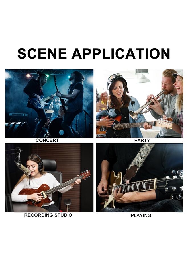 ammoon Electric Guitar Headphone Amplifier Amp 1/4 Inch Plug 3.5mm Headphone Jack & Aux In with Classic Rock Distortion Effect Built-in Rechargeable Battery
