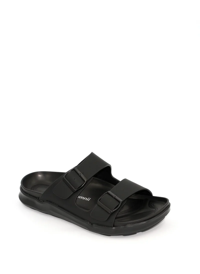 جيومني Zephirine1 Traditional Arabic Sandals for Men – Comfortable Leather Slip-On Design – Perfect for Everyday Wear & Occasions -Black