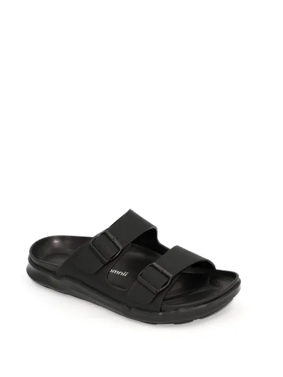 Geoomnii Zephirine1 Traditional Arabic Sandals for Men – Comfortable Leather Slip-On Design – Perfect for Everyday Wear & Occasions -Black