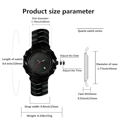 BARAMON Unique Mens Watches Stylish Futuristic Collectible Male Wristwatch Analog Quartz Clock Date Waterproof Fashion Watch for Men - Image 3