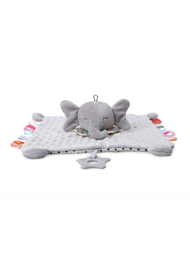 Baby Comfort Towel Animal Comfort Doll Baby Comfort Toy Doll Comfort Plush Toy (Gray Elephant) - Image 2