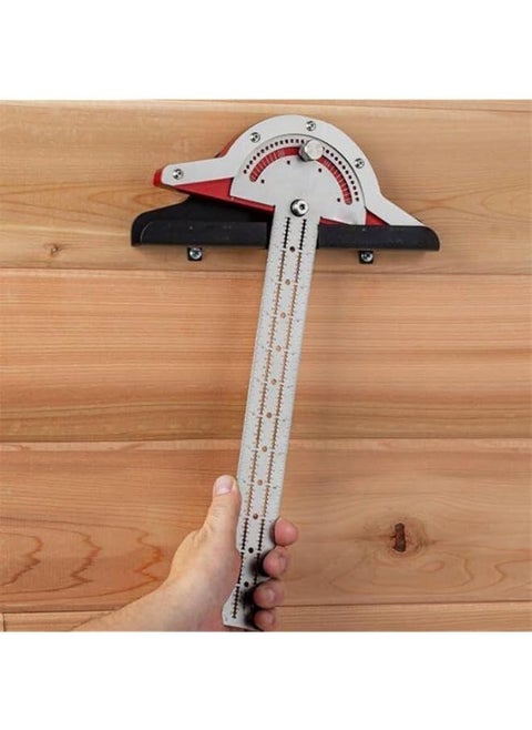 Woodworker Edge Ruler 0-70°Adjustable Protractor Angle Finder Two Arm Carpentry Ruler Measure Layout Tool [P/N: ET-TOOL041-20-RAW]