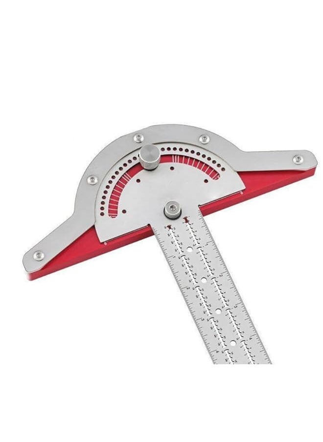PROMASS Woodworker Edge Ruler 0-70°Adjustable Protractor Angle Finder Two Arm Carpentry Ruler Measure Layout Tool [P/N: ET-TOOL041-20-RAW]  - Image 5