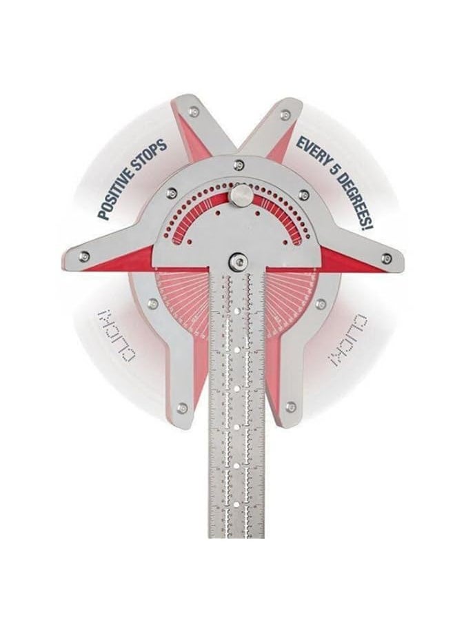 PROMASS Woodworker Edge Ruler 0-70°Adjustable Protractor Angle Finder Two Arm Carpentry Ruler Measure Layout Tool [P/N: ET-TOOL041-20-RAW]  - Image 3