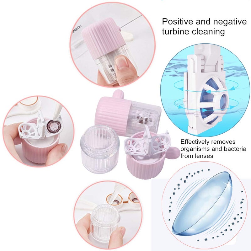 MUDOR MUDOR Portable Contact Lens Cleaner Machine - Contact Lens Washer with Drawstring for Daily Care Fast Cleaning Soft and Hard Contact Lenses (Quiet Blue)  - Image 5