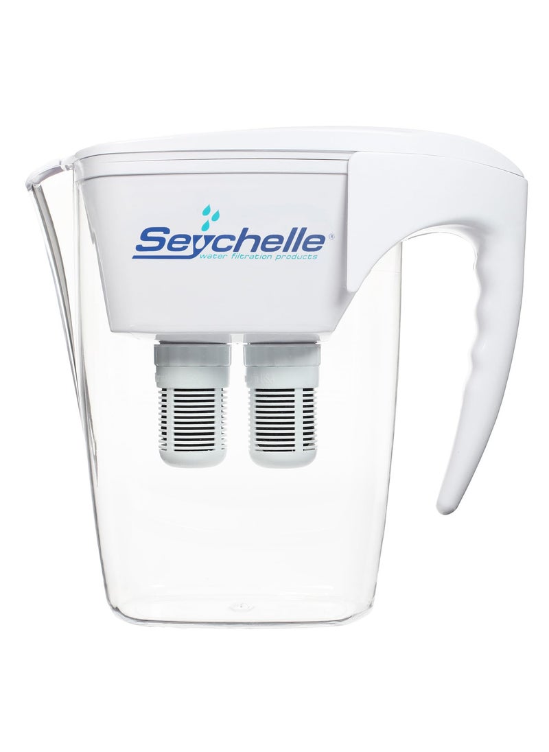 Seychelle Seychelle pH2O Alkaline Water Filter Pitcher  pH Enhancing Filtration  USAMade Filter 64oz 