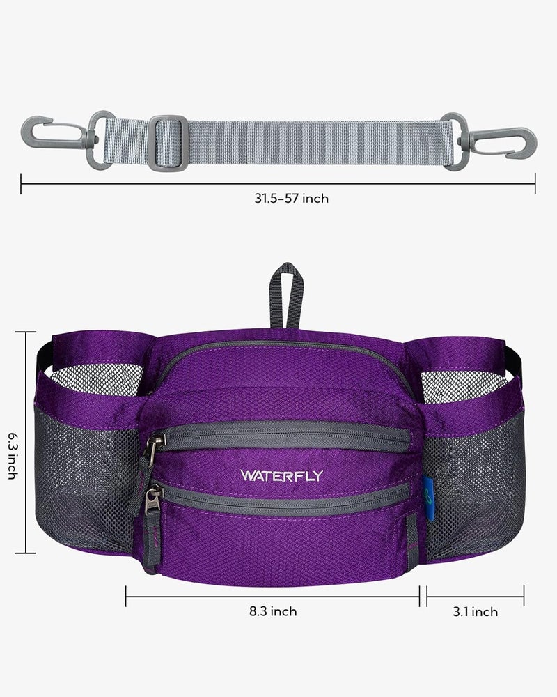 WATERFLY Fanny Pack Waist Bag: Waist Pack for Women Men with Two Water Bottle Holder Hiking Fanny Pack for Running Walking DogWalking Travel Cycling - Image 5