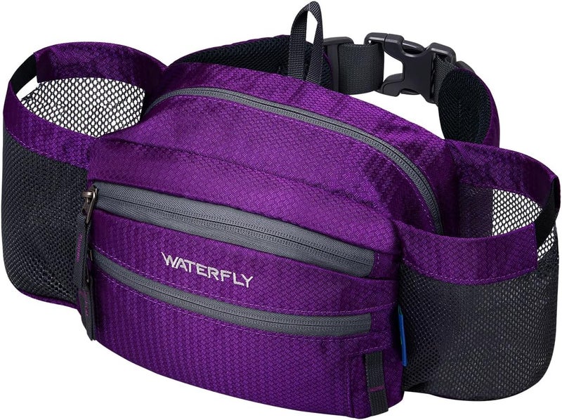 WATERFLY Fanny Pack Waist Bag: Waist Pack for Women Men with Two Water Bottle Holder Hiking Fanny Pack for Running Walking DogWalking Travel Cycling - Image 1