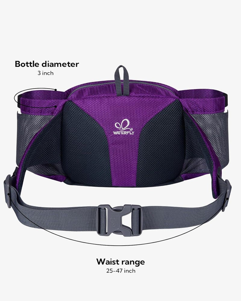 WATERFLY Fanny Pack Waist Bag: Waist Pack for Women Men with Two Water Bottle Holder Hiking Fanny Pack for Running Walking DogWalking Travel Cycling - Image 4