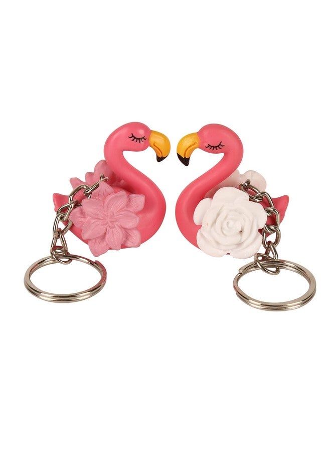 RainSound Flamingo Bird Design Keychain & keyring (Pack of 2) - Image 2