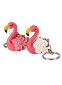RainSound RainSound Flamingo Bird Design Keychain & keyring (Pack of 2)  - Image 3