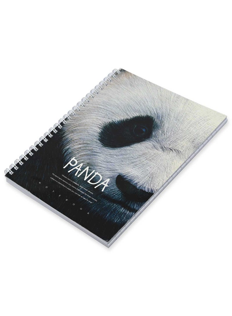 FIS Pack Of 5 Spiral Soft Cover Notebook, 96 Sheets A5 Panda Design 4 -FSNBSSCA596-PAN4 - Image 1