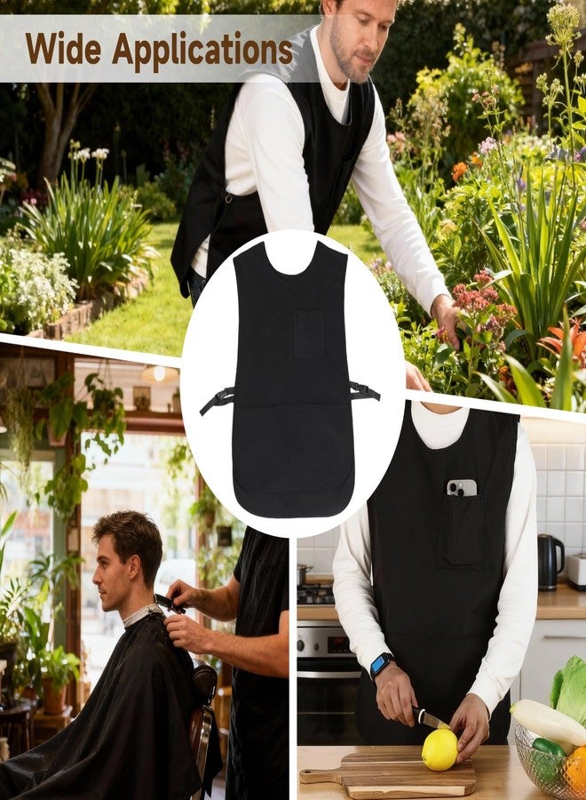 NIMBLOOM Black Barber Apron Smock, Waterproof Work Apron with 3 Pockets, Lightweight & Long-Lasting Hair Stylist Vest, Comfortable Fit for Men & Women, Easy Clean, 29.5 x 16.5 in - Image 5