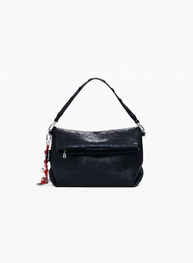 DESIGUAL Medium Mickey Faux Leather Flap Bag
