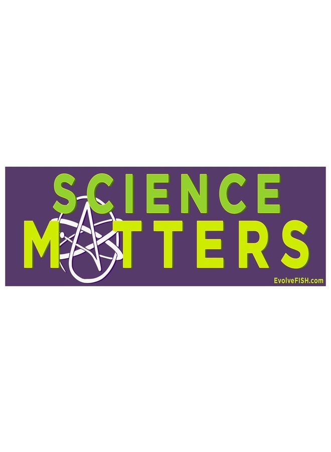 ملصق سيارة EvolveFISH Science Matters - [11 بوصة × 3 بوصات]