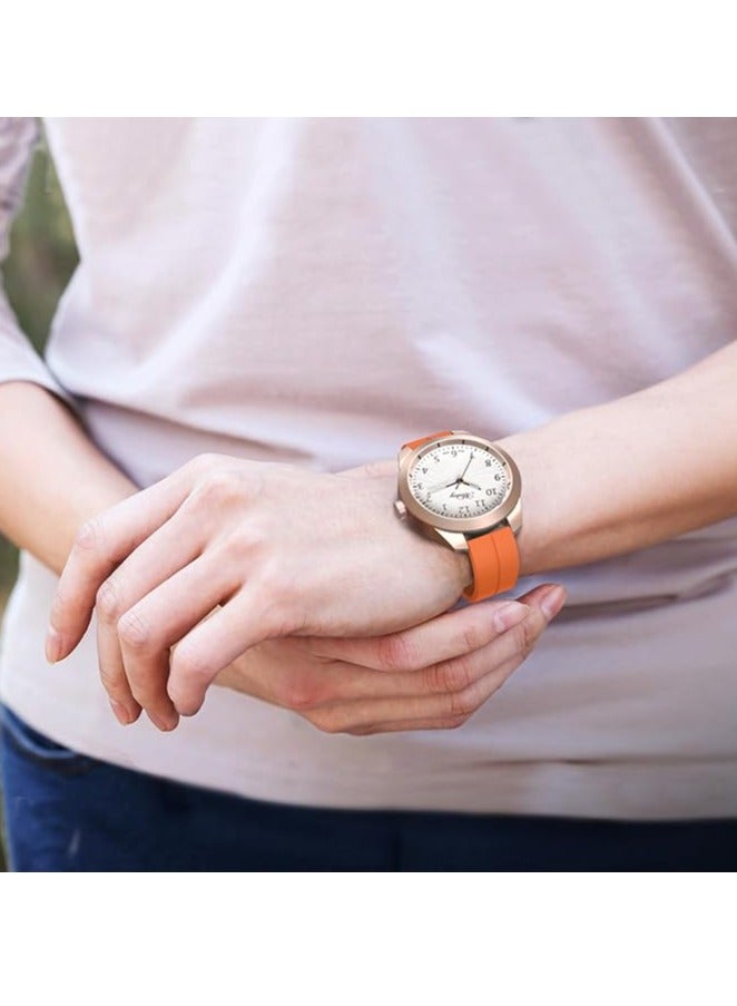 TIGER Magnetic Watch Band 16mm, 18mm, 19mm, 20mm, 22mm – Soft Silicone Sport Strap for Men & Women – Quick Release with Magnetic Folding Clasp – Skin-Friendly, Durable & Comfortable – Ideal for Smartwatches & Traditional Watches – Orange - Image 3