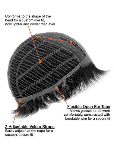 LUSH LOCKS® Women Hair Wig Long Curly Wavy Synthetic Full Wig Black Colour-Wavy 20 inches - Image 3