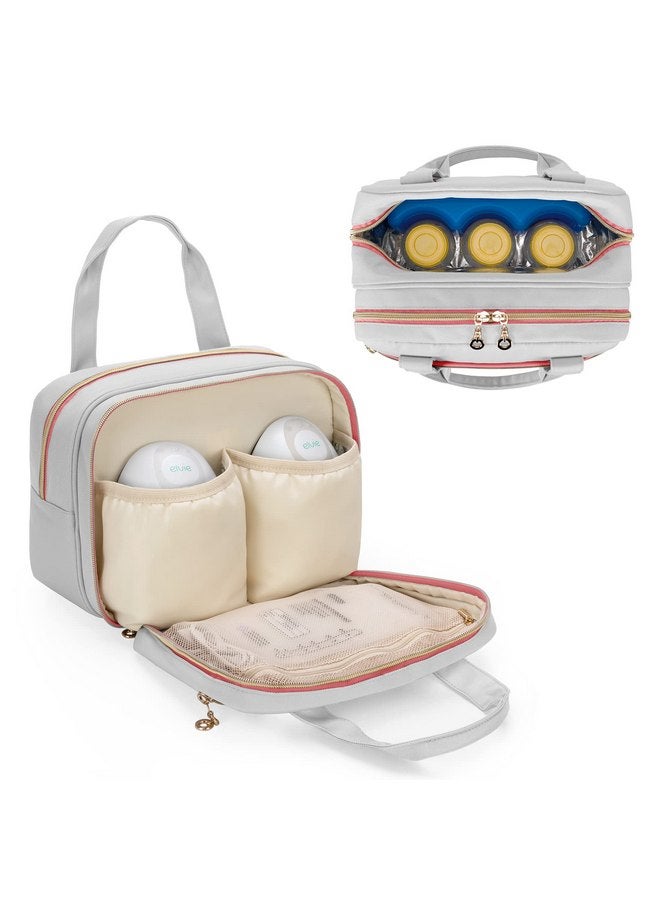 داميرو حقيبة مضخة الثدي القابلة للارتداء من Damero متوافقة مع مضخة الثدي Elvie وMomcozy، حقيبة حمل لمضخة الثدي القابلة للارتداء والزجاجات وأجزاء المضخة وحزمة الثلج - Image 1