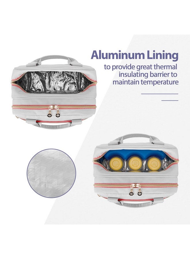 داميرو حقيبة مضخة الثدي القابلة للارتداء من Damero متوافقة مع مضخة الثدي Elvie وMomcozy، حقيبة حمل لمضخة الثدي القابلة للارتداء والزجاجات وأجزاء المضخة وحزمة الثلج - Image 3