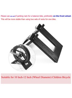SYOSI 2 Pack Kids Balance Bike Parking Rack Stand, Foldable Kickstand Holder, for No Pedal Training Bicycle Scooter, 10-12 Inch Bikes Storage Organizer Floor Stand, Indoor Outdoor Garage  - Image 5