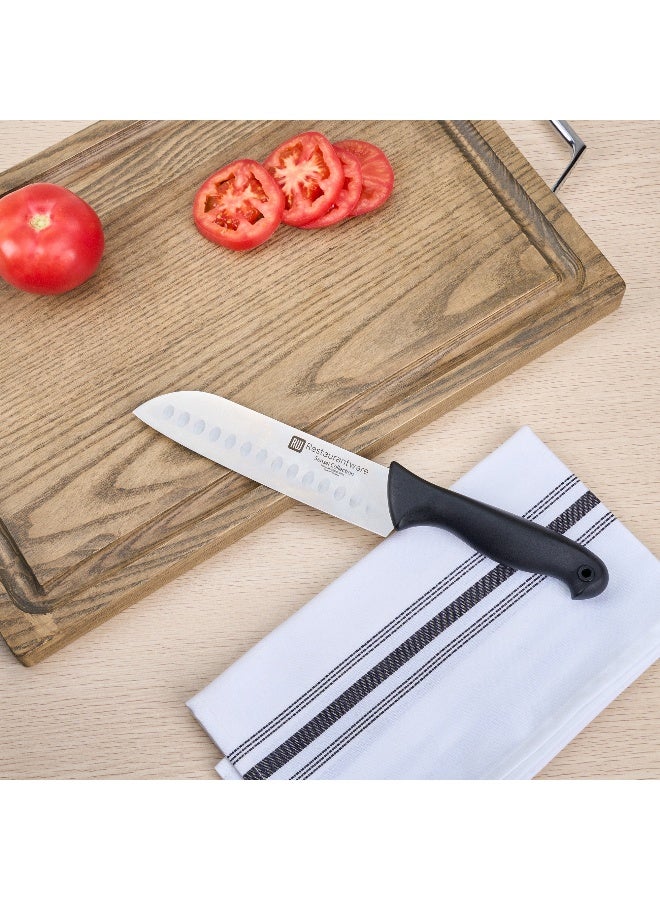Restaurantware Sensei Back of the Haus - 7-inch Santoku Knife - Professional Chef's Kitchen Knife - Durable German Steel - Stain Resistant - With HACCP Coding For Food and Allergen Safety - Image 3