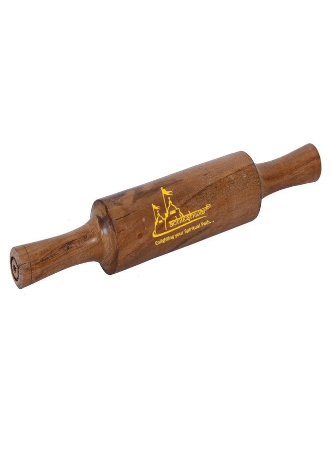 Achleshwar Wooden Rolling Pin | Thick Roti Belan for Chapati Making | Handcrafted Durable Kitchen Tool | Smooth Finish Easy Grip | Dark Brown | Standard Size - Image 1