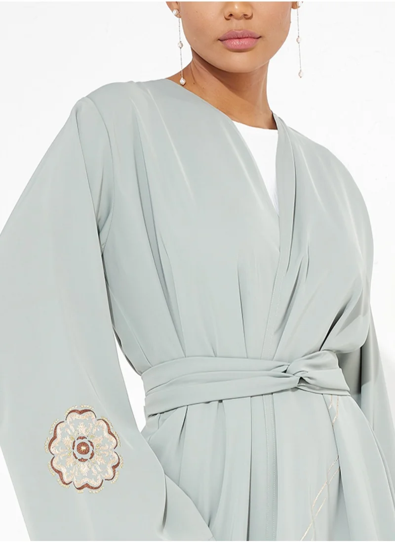 Rosette Abaya Emerald Design Abaya