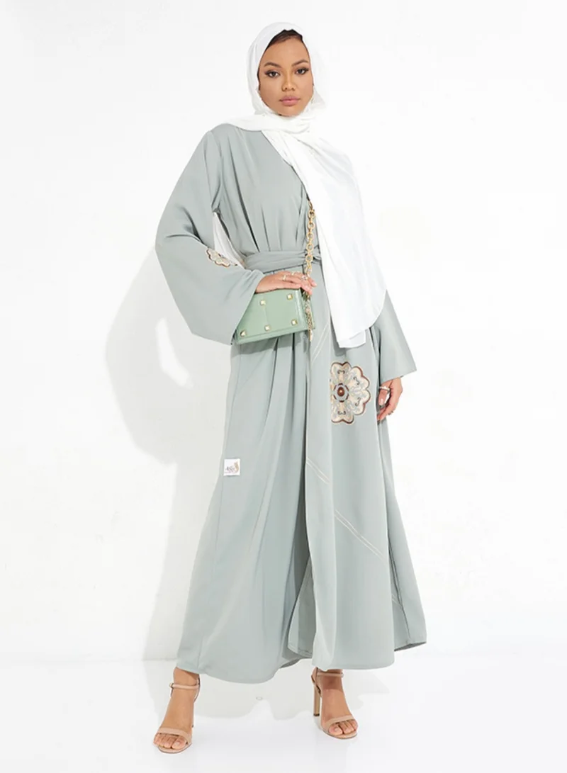 Rosette Abaya Emerald Design Abaya