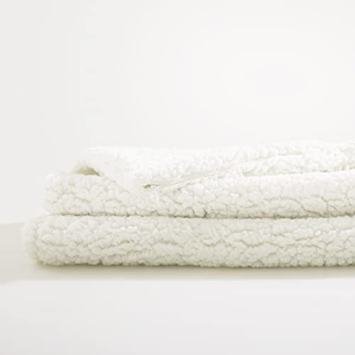 Reafort Ultra Soft Sherpa Body Pillow Cover/Case with Zipper Closure 21"x54" (21"x54" Body Pillow Cover, Cream) - Image 3