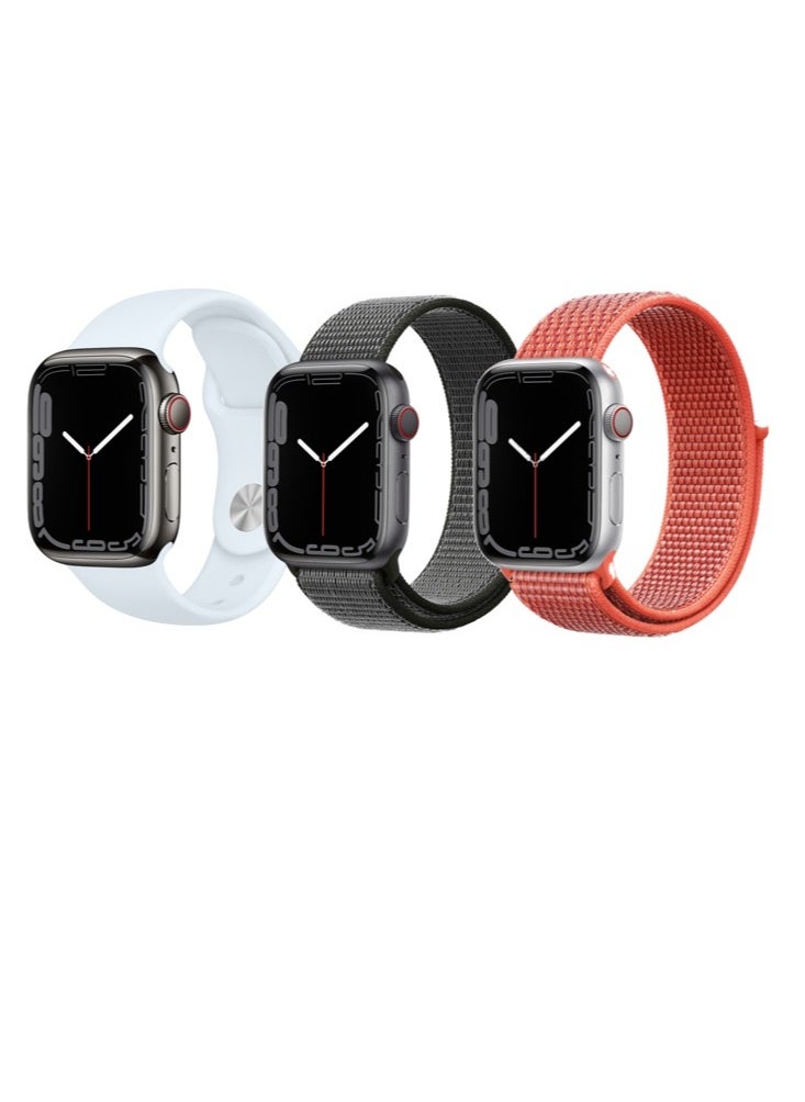 بيرفيي 3 قطع لتبديل سوار الساعة لساعة Apple Watch بأحجام 41/40/38 ملم من السلسلة 8/7/6/5/4/SE.  - Image 1