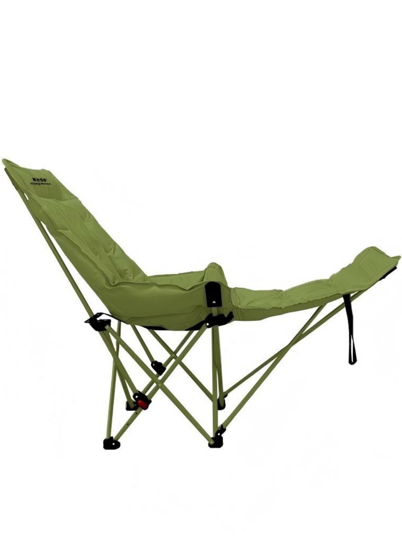 Beautiful Portable Folding Chair, for Outdoor Camping & Office rest, , Lengthened And Thickened Chair With Leg Support - Image 1