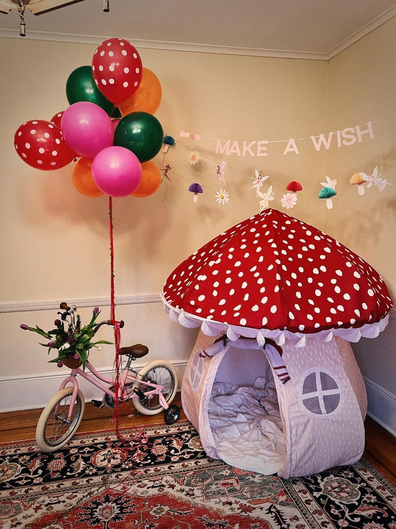 Asweets Mushroom Tent Kids Playhouse Tent â€“ Boys and Girls Play Fort with Exquisite Design for Imaginative Indoor/Outdoor Play Tent - Image 3