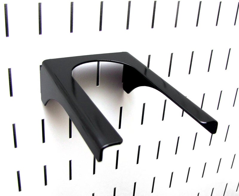 Wall Control 2in Handle Bracket Slotted Metal Pegboard Hook for Wall Control Pegboard and Slotted Tool Board Black