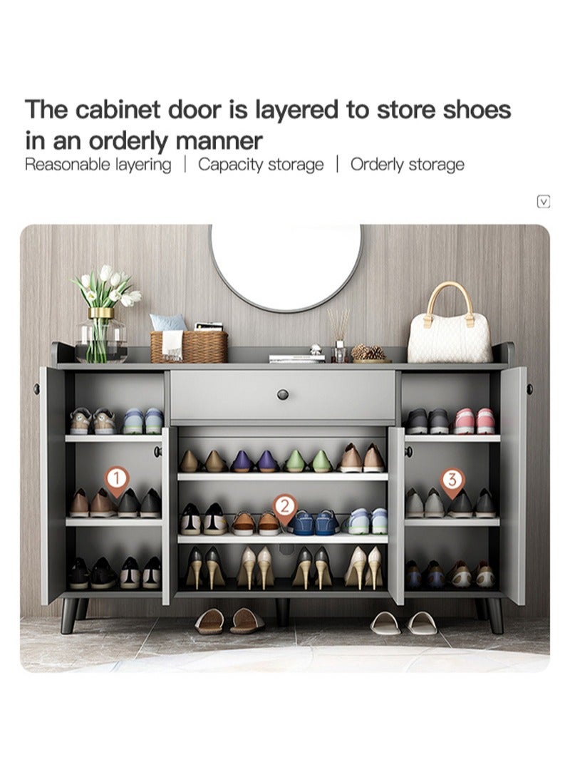 Sharpdo Shoe Cabinet Storage Shoe Rack Simple Storage Cabinet 119*84*30cm  - Image 4