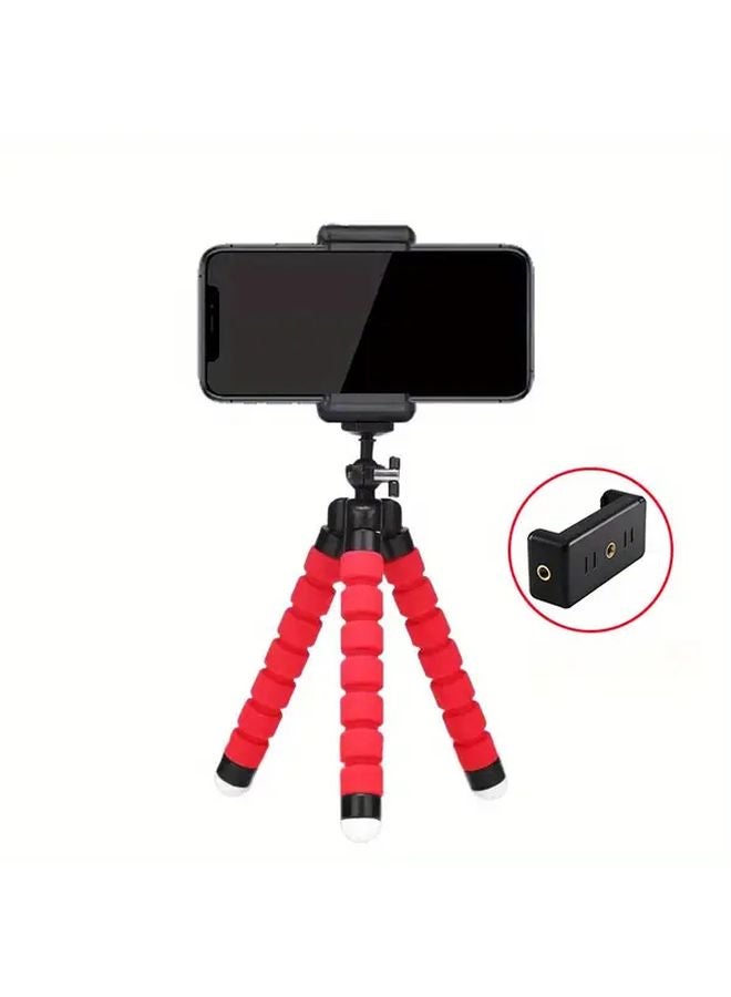Red Octopus Tripod Portable Handheld Gimbal Flexible 360 Rotation for Smartphone Camera Vlog Shooting Desktop Photography Stand - Image 1