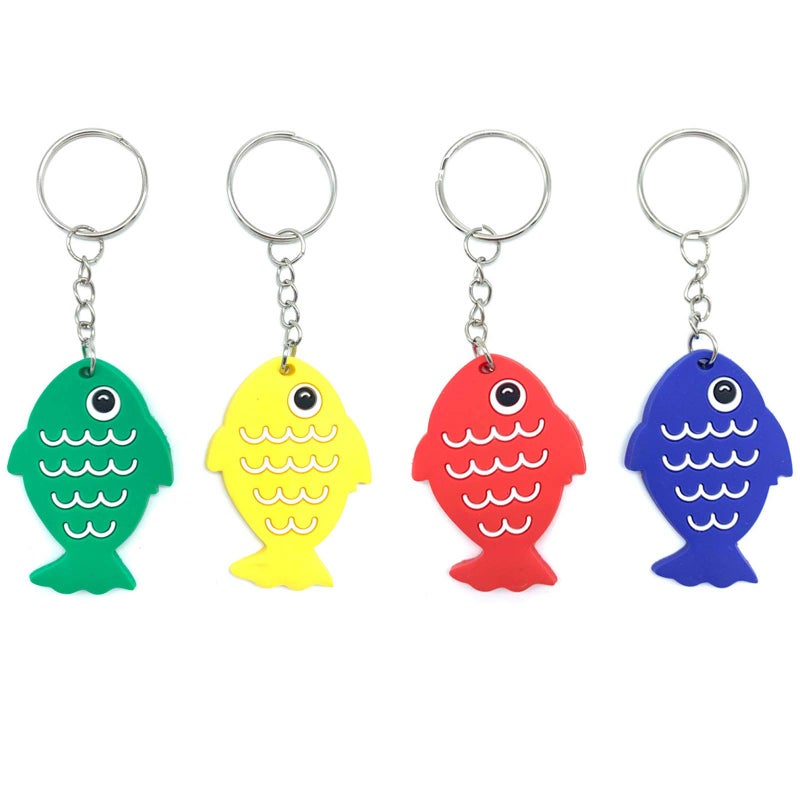 20 Pack Fish Keychains for Gone Fishing Theme Party Favors Fish Keychains 1st Birthday Party Favor Baby Shower Party Bag Decor for Fish Theme Birthday Party