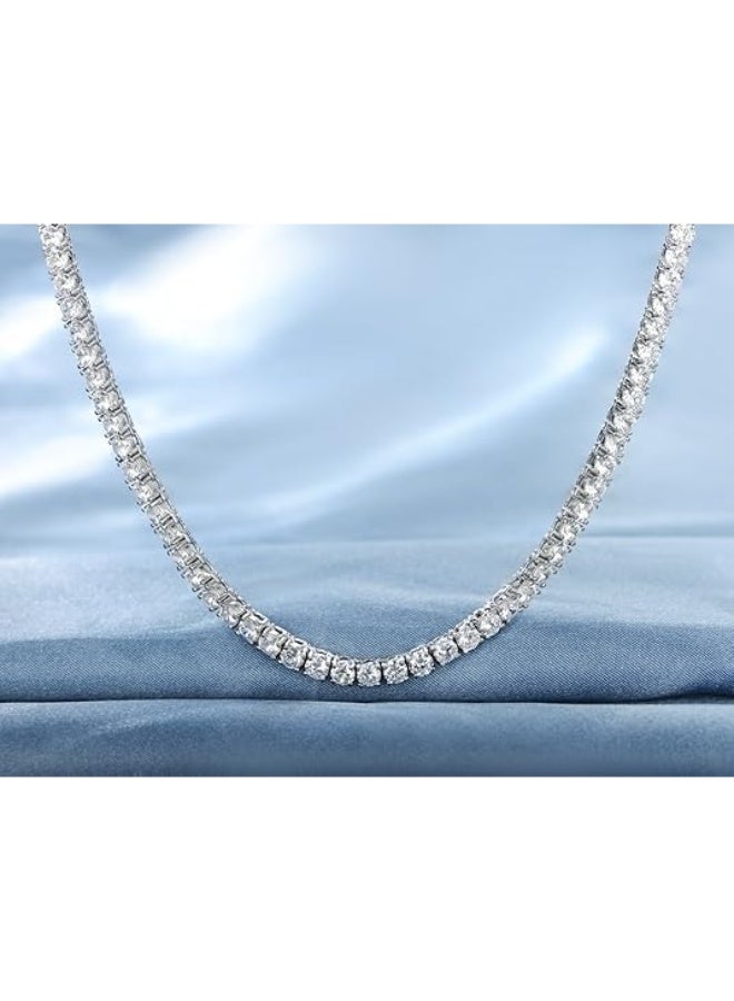 فيروز جوليري طقم عقد تنس مكون من قلادة /سوار/اقراط/خاتم، مجوهرات لا تسبب الحساسية، عبوة من 4 قطع للنساء تناسب جميع الاشخاص وهي عصرية . من فيروز جوليري - Image 5