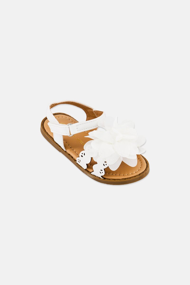 LAURA ASHLEY صندل بنات للأطفال بإغلاق فيلكرو، أبيض - Image 1