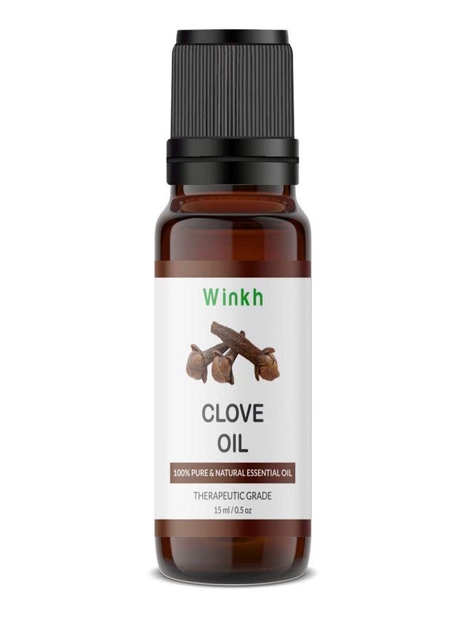 Winkh Pure and Natural - Essential Clove Oil, For Toothache, Skin, Hair & Acne (15 ml) - Image 1