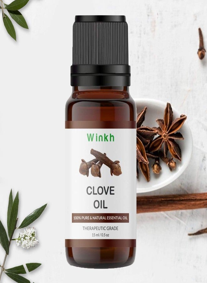 Winkh Pure and Natural - Essential Clove Oil, For Toothache, Skin, Hair & Acne (15 ml) - Image 2